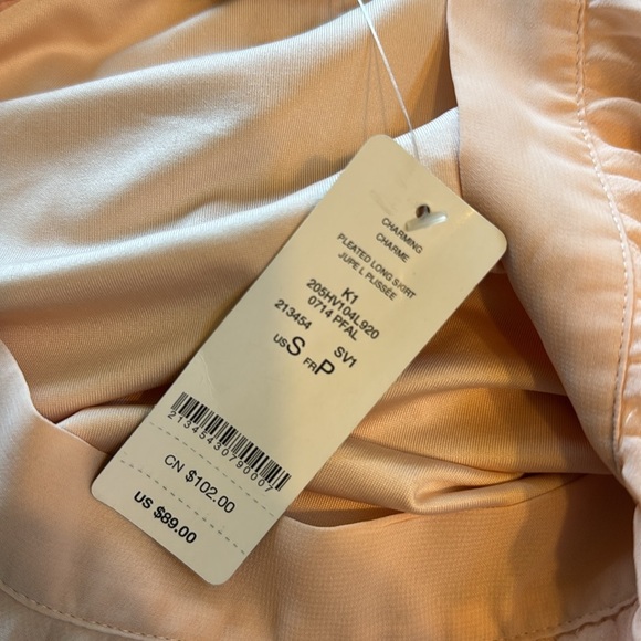 Bebe Soft Pink Pocket Pleated Maxi Skirt Small - Picture 10 of 11